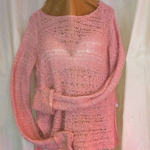 Hollister Ladies pink knit sweater sz S